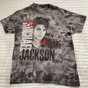 1988 Michael Jackson “Bad” album Graphic Tie-Dye T-Shirt